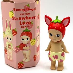 Authentic Sonny Angel Fawn Mini Figure, Strawberry Love Series, Open Box - NEW